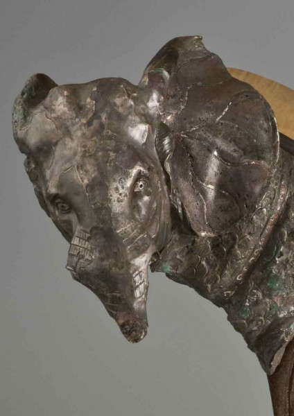 Elefantenkopf aus Bronze