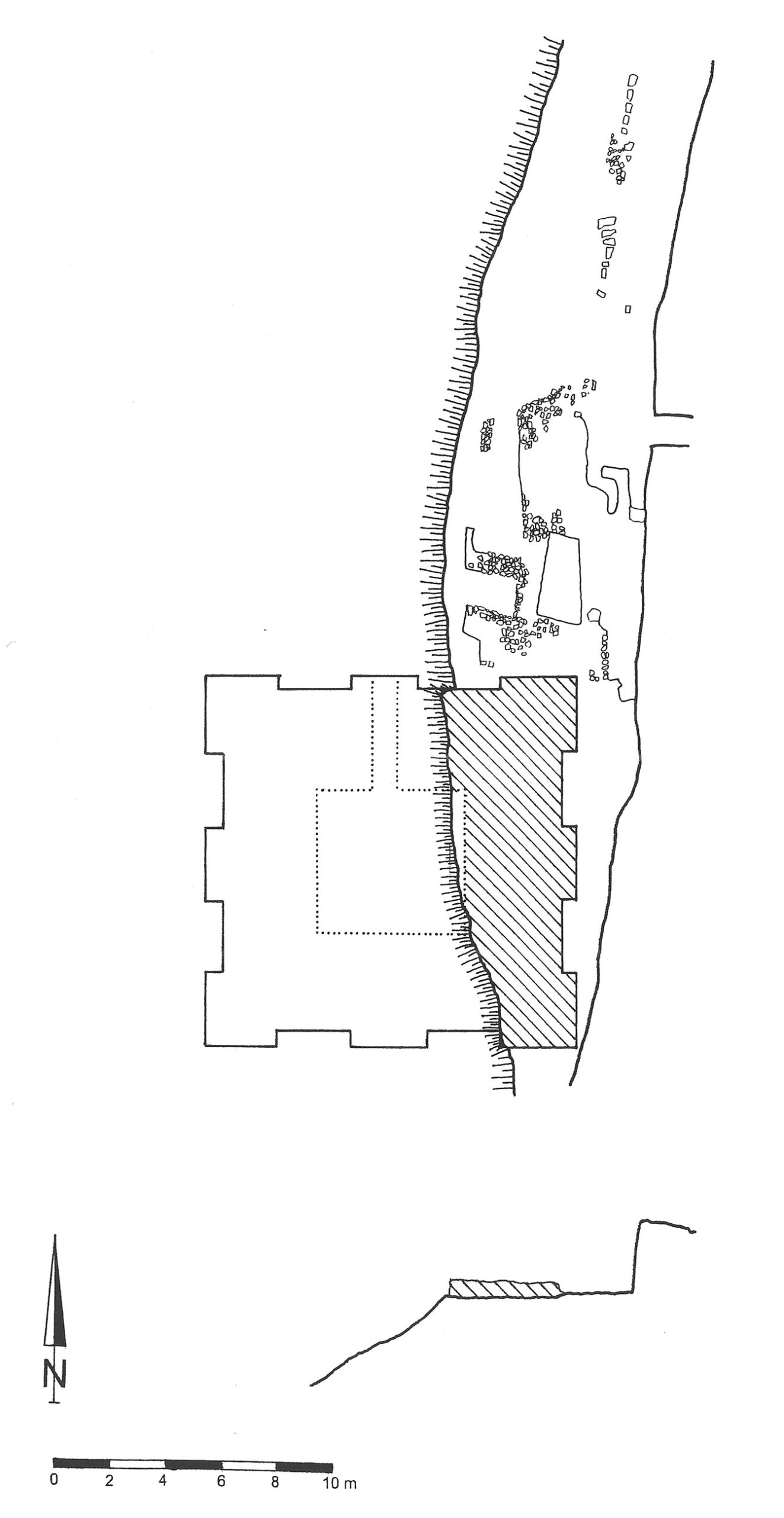 Grundrissplan des Turmbaus von Samadlo