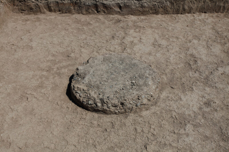 Fundament 1 einer Glockenbasis in der südlichen Vorhalle, 2015 (Foto: J. Adolphi)